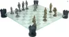Set sah Mayer Chess MC-6061, sticlă și rășină, înălțime 8 cm