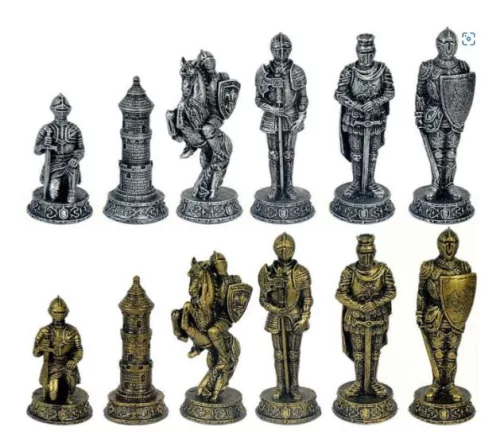 Set sah Mayer Chess MC-6061, sticlă și rășină, înălțime 8 cm