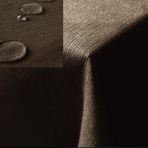Ubrus Leinenlook Jemidi, 135 x 200 cm, hnědý, polyester, 55262.18.08