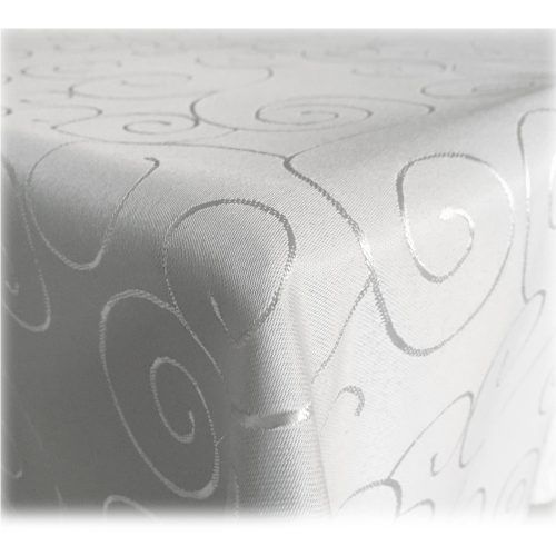 Ubrus Jemidi s ornamentem, 135 x 200 cm, bílý, polyester, 55264.02.10