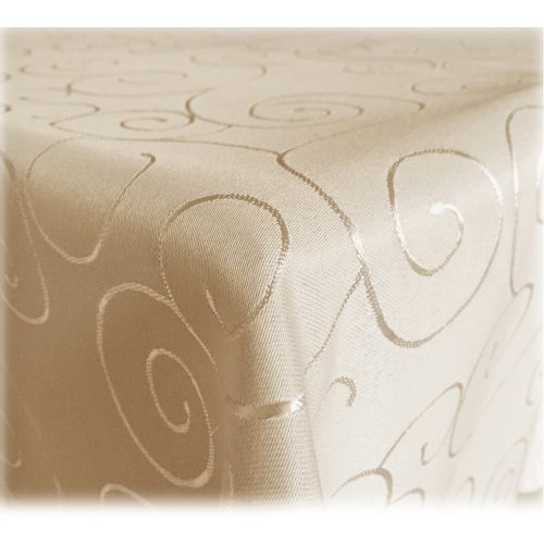 Kulatý ubrus Jemidi s ornamentem, 160 cm, krémový, polyester, 55264.16.22