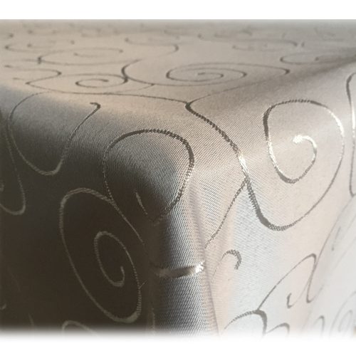 Kulatý ubrus s ornamentem Jemidi, 180 cm, hnědý, polyester, 55264.25.23