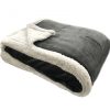 Oboustranná vlněná deka Sherpa Jemidi, 150 x 200 cm, šedá / bílá, polyester, 55406.07