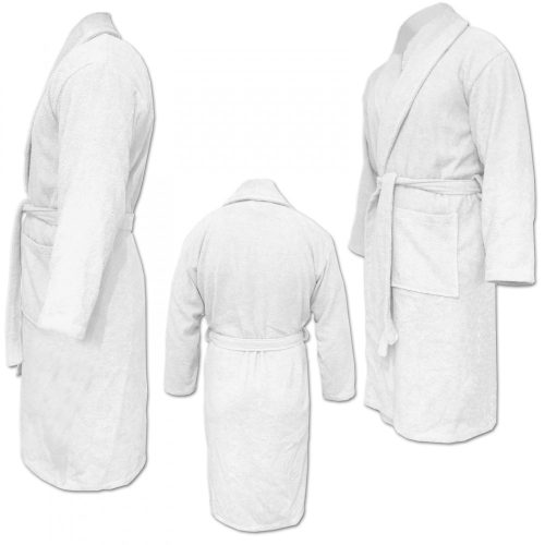 Župan Homelevel Unisex, 3XL, bílý, organická bavlna, 54845.02.33