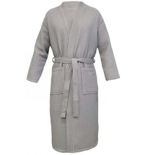 Unisex vaflový župan Homelevel, 5XL, šedý, z organické bavlny, 54916.22.35