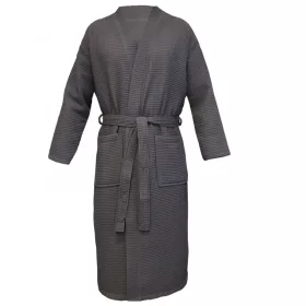   Unisex vaflový župan Homelevel, 5XL, šedý, z organické bavlny, 54916.73.35