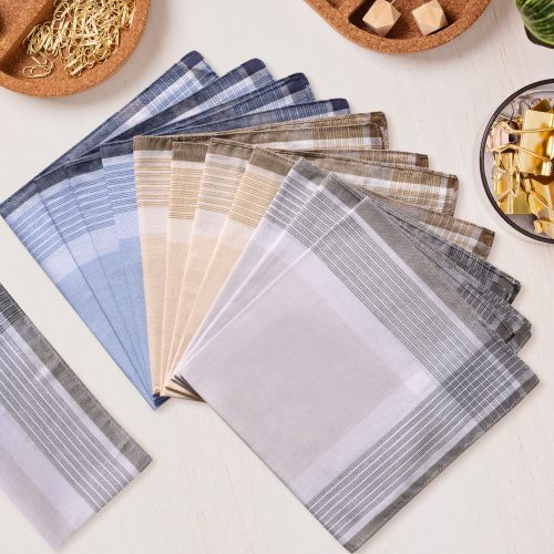 Sada 12 kapesníků Jemidi na břicho, 40 x 40 cm, Multicolour, bavlna, 55059.08