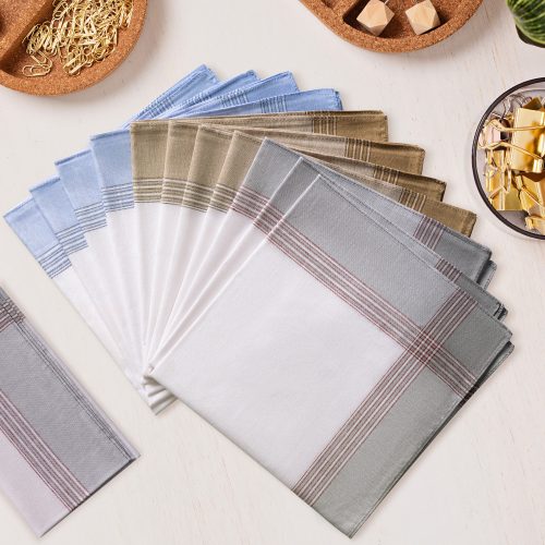 Sada 12 kapesníků Jemidi na břicho, 40 x 40 cm, Multicolour, bavlna, 55059.09