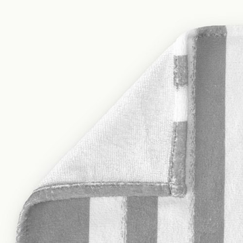 Plážová osuška Homelevel, 90 x 180 cm, šedá / bílá, bavlna / polyester, 54897.01