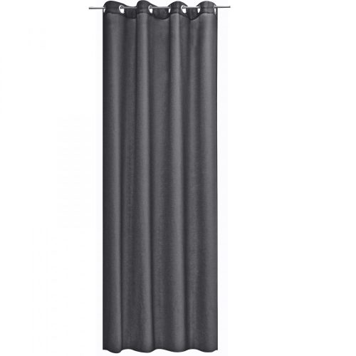 Stella neprůhledná záclona s kroužky Jemidi, 140 x 175 cm, šedá, polyester, 55283.19.02