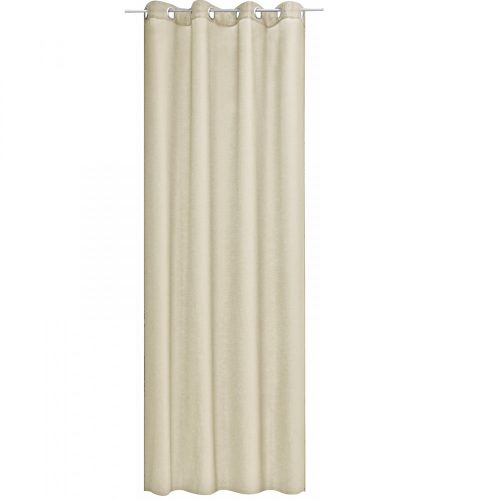Stella neprůhledná záclona s kroužky Jemidi, 140 x 175 cm, krémová, polyester, 55283.16.02