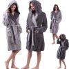 Oboustranný dámský župan Jemidi, M, Šedá, Polyester, 55057.01.2