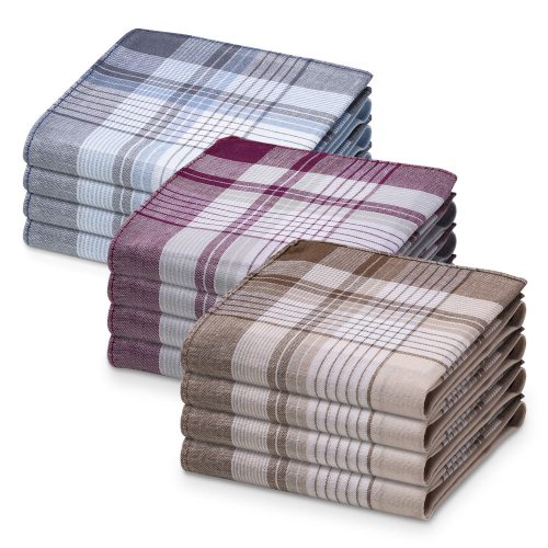 Sada 12 kapesníků na břicho Jemidi, 40 x 40 cm, Vícebarevné, Bavlna, 55059.11