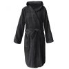 Látkový župan Homelevel, 5XL, Černá, Organická bavlna, 54856.73.35