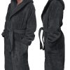 Látkový župan Homelevel, 5XL, Černá, Organická bavlna, 54856.73.35