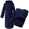 Látkový župan Homelevel, 2XL, modrý, z organické bavlny, 54856.17.5