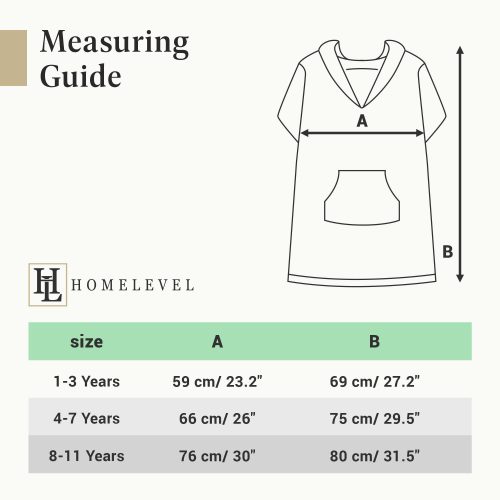 Dětské koupací pončo Homelevel, 1-3 roky, Růžová, Organická bavlna, 54931.10.01