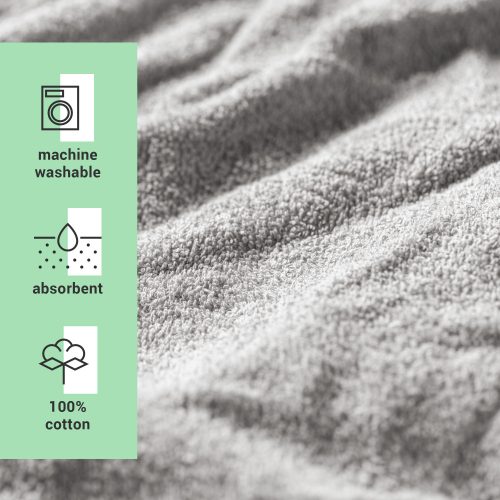 Sada 2 unisexových turbanů do vlasů Homelevel, univerzální, šedá, z organické bavlny, 54863.25.02