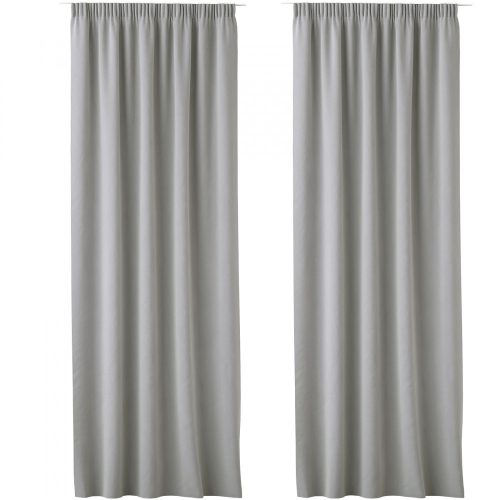 Sada 2 záclon Lola s volánem Jemidi, 140 x 250 cm, šedá, polyester, 55308.25.02