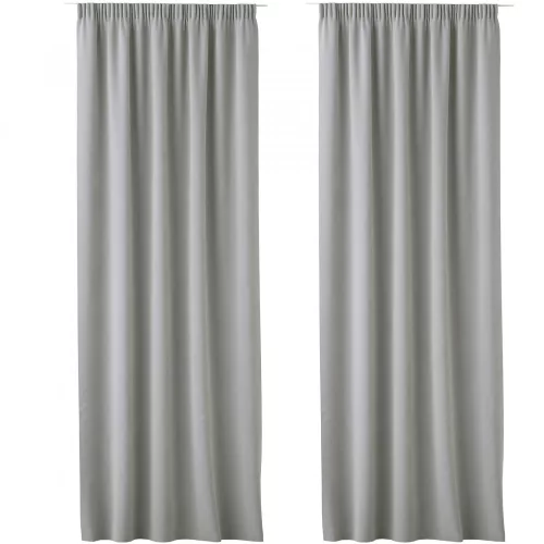 Sada 2 záclon Lola s volánem Jemidi, 140 x 250 cm, šedá, polyester, 55308.25.02
