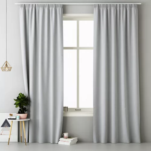 Sada 2 záclon Lola s volánem Jemidi, 140 x 250 cm, šedá, polyester, 55308.25.02