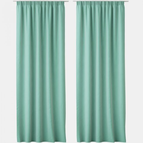 Sada 2 záclon Lola s volánem Jemidi, 140 x 250 cm, zelená, polyester, 55308.79.02