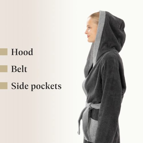 Dětský župan Homelevel, 176, Šedá, Organická bavlna, 54864.22.41