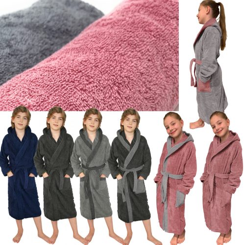 Dětský župan Homelevel, 176, Šedá, Organická bavlna, 54864.25.41