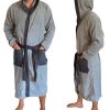 Látkový župan Homelevel, 2XL, Šedá, Organická bavlna, 54856.25.5