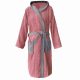 Látkový župan Homelevel, 5XL, růžová/šedá, organická bavlna, 54856.33.35
