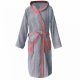 Látkový župan Homelevel, 5XL, šedý/růžový, organická bavlna, 54856.10.35