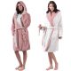 Oboustranný dámský župan Jemidi, L, Růžová / Bílá, Polyester, 55057.08.3