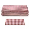 Souprava Jemidi ubrus a 2 potahy na lavice, 70 x 240 cm, červená, polyester / bavlna, 55321.09.02