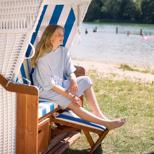 Dětské koupací pončo Homelevel, 10-13 let, Šedá, Organická bavlna, 54880.25.43