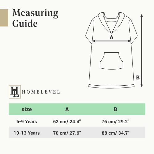Dětské koupací pončo Homelevel, 10-13 let, Šedá, Organická bavlna, 54880.25.43
