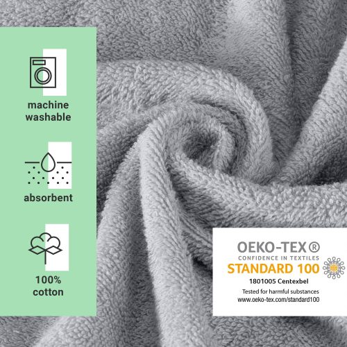 Dětské koupací pončo Homelevel, 6-9 let, Šedá, Organická bavlna, 54880.70.42