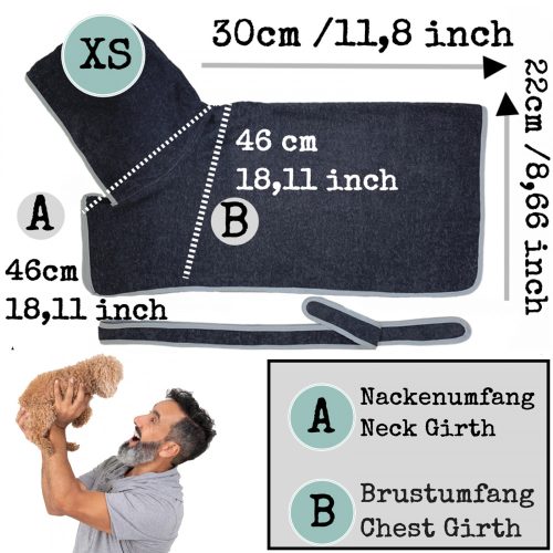 Župan pro psy Homelevel, XS, modrý, bavlna, 54844.73.32