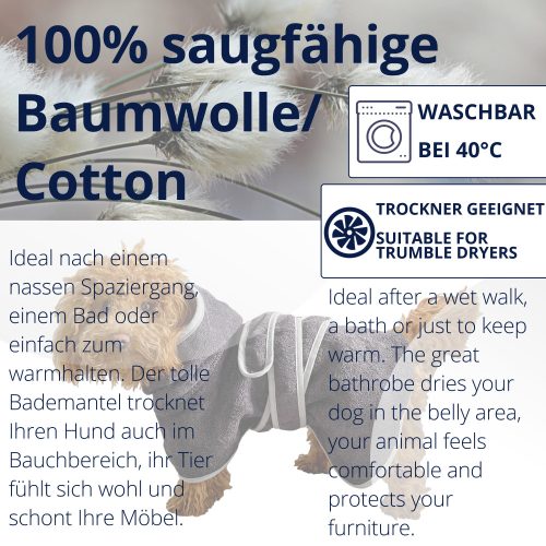 Župan pro psy Homelevel, XS, modrý, bavlna, 54844.73.32