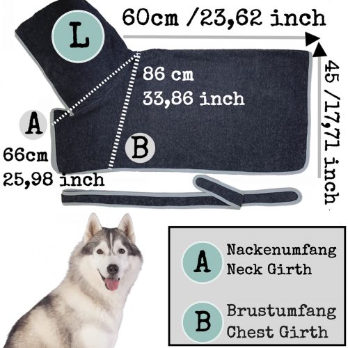 Župan pro psy Homelevel, L, modrý, bavlna, 54844.73.3