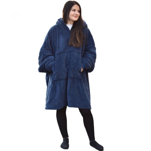 Unisex mikina Jemidi Sherpa, XL, modrá, polyester, 55407.04.4