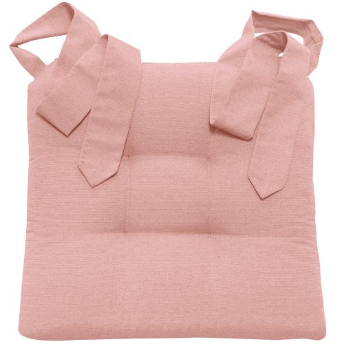 Homelevel polštářek na židli se stuhou, 42 x 46 cm, růžový, polyester / bavlna, 55197.110