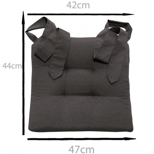 Homelevel polštářek na židli se stuhou, 42 x 46 cm, růžový, polyester / bavlna, 55197.110