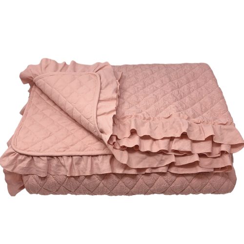 Prošívaný přehoz na postel Homelevel, 220 x 240 cm, růžová, polyester, 54993.02