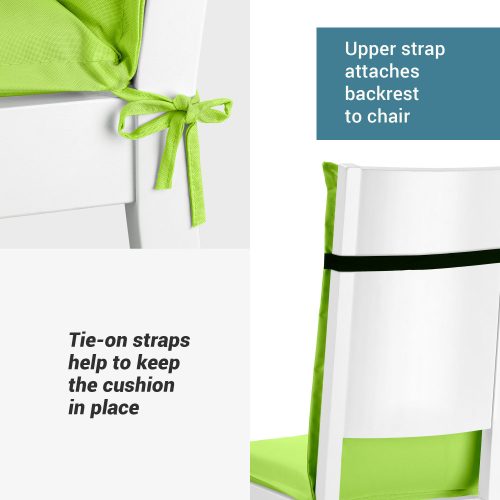 Jemidi polštář na židli s vysokým opěradlem, 120 x 50 cm, zelená, polyester, 55522.07