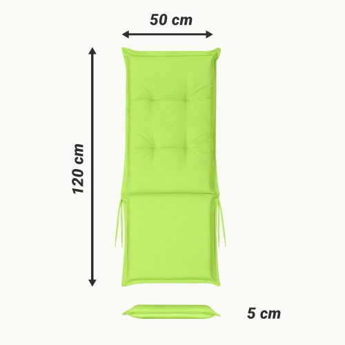 Jemidi polštář na židli s vysokým opěradlem, 120 x 50 cm, zelená, polyester, 55522.07