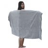 Unisex ručník do sauny Homelevel, 100 x 180 cm, Šedý, Organická bavlna, 54937.03