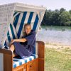 Dětské koupací pončo Homelevel, 10-13 let, Modrá, Organická bavlna, 54880.17.43