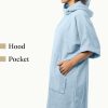 Unisex pončo Homelevel, S-M, modré, z organické bavlny, 54881.23.19