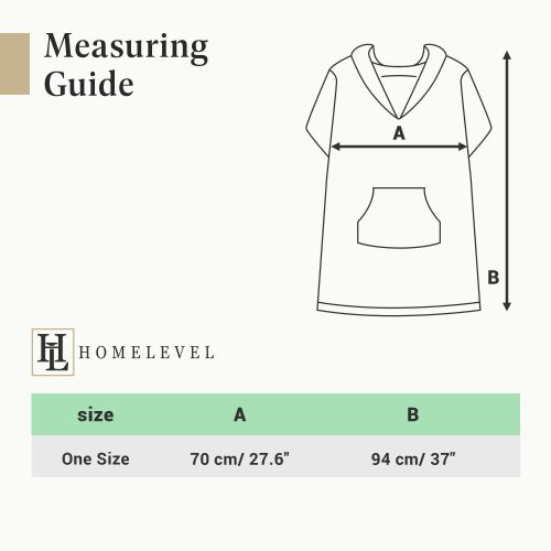 Dětské koupací pončo Homelevel, 8-13 let, Modrá, Organická bavlna, 54934.04
