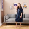 Dětské koupací pončo Homelevel, 9-10 let, Modrá, Organická bavlna, 54983.43